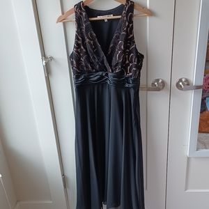 Evan Picone Black Lace Evening Dress